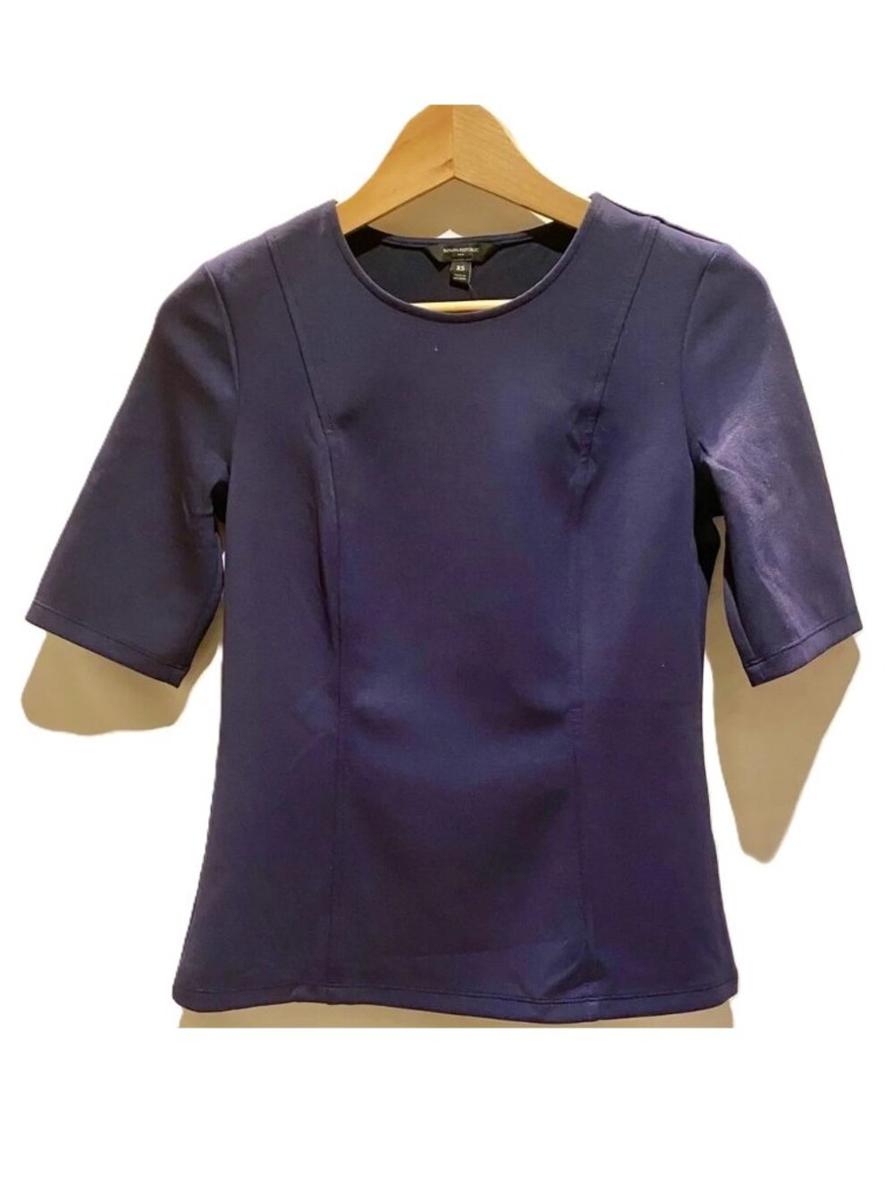 Banana Republic Soft Touch Fitted Top in Navy Blue, XS, NWT